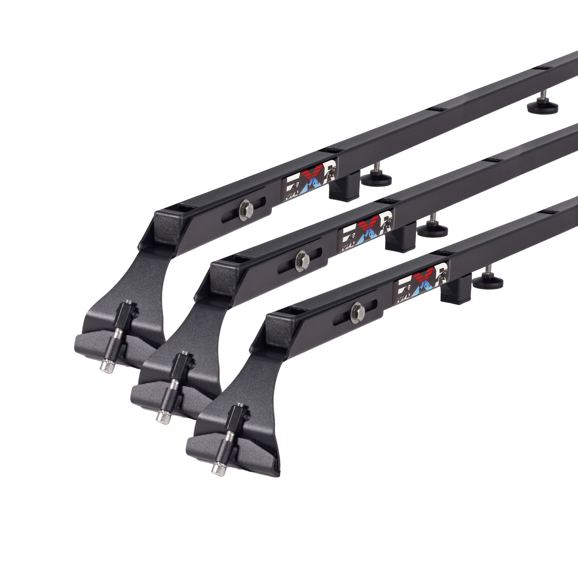 EXR CAMPER ROOF RACK, 3 Heavy Duty 51" xBars for TENTs, NO DRILLING, fits Jeep Wrangler JKU 4Dr (EXR1481)