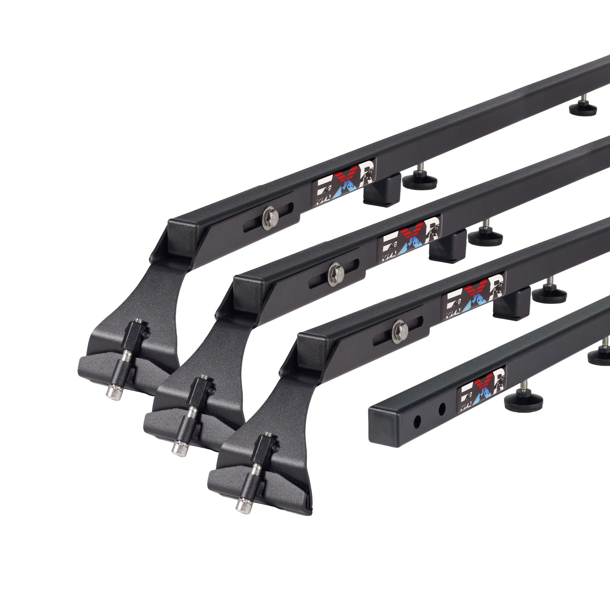 EXR OVERLANDER ROOF RACK, 4 Heavy Duty xBars for TENTs, NO DRILLING, fits Jeep Wrangler JKU 4Dr (EXR8201)
