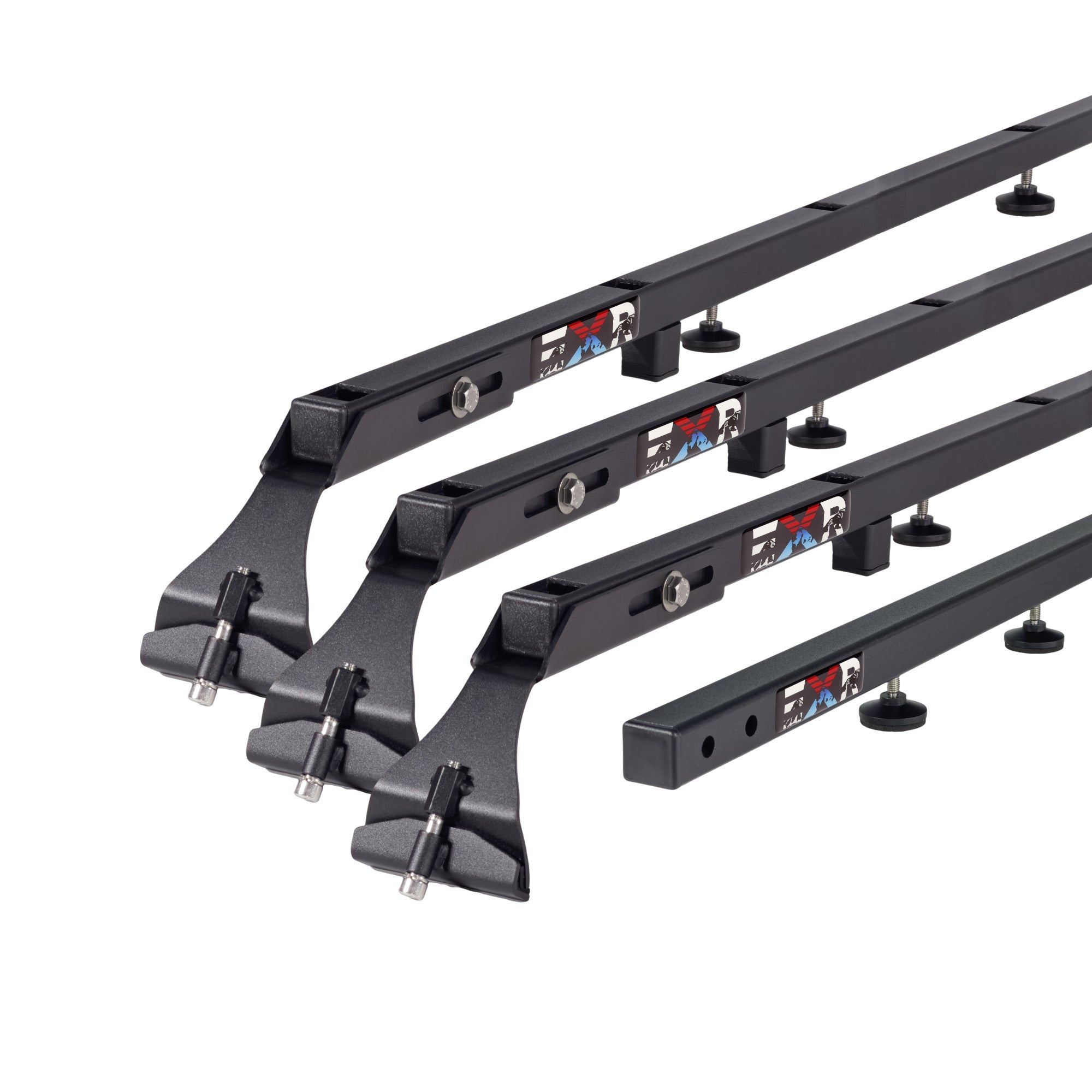 EXR OVERLANDER ROOF RACK, 4 Heavy Duty xBars for TENTs, NO DRILLING, fits Jeep Wrangler JKU 4Dr (EXR8201)