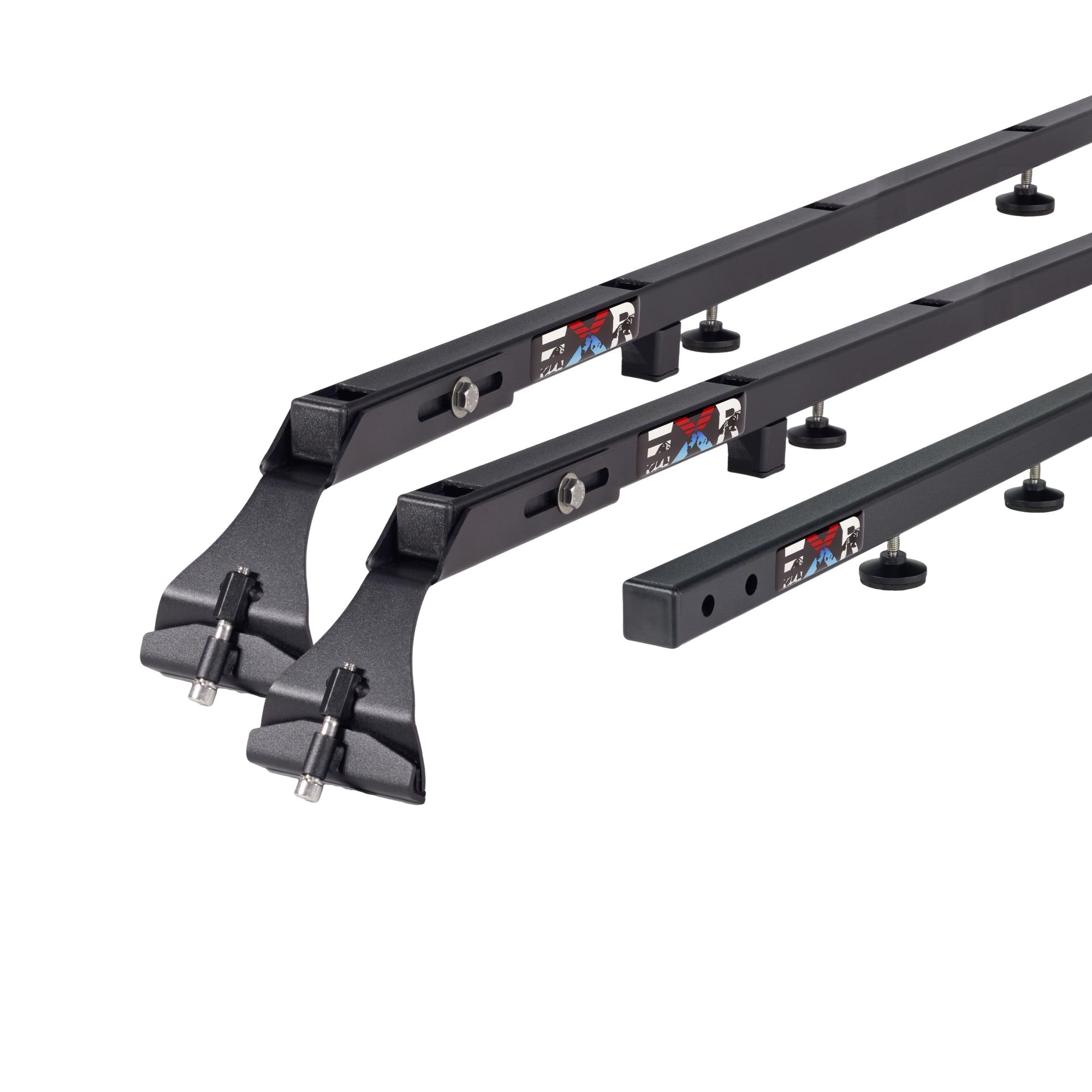 EXR CAMPER ROOF RACK, 3 Heavy Duty xBars for TENTs, NO DRILLING, fits Jeep Wrangler JK 2Dr (EXR9001)
