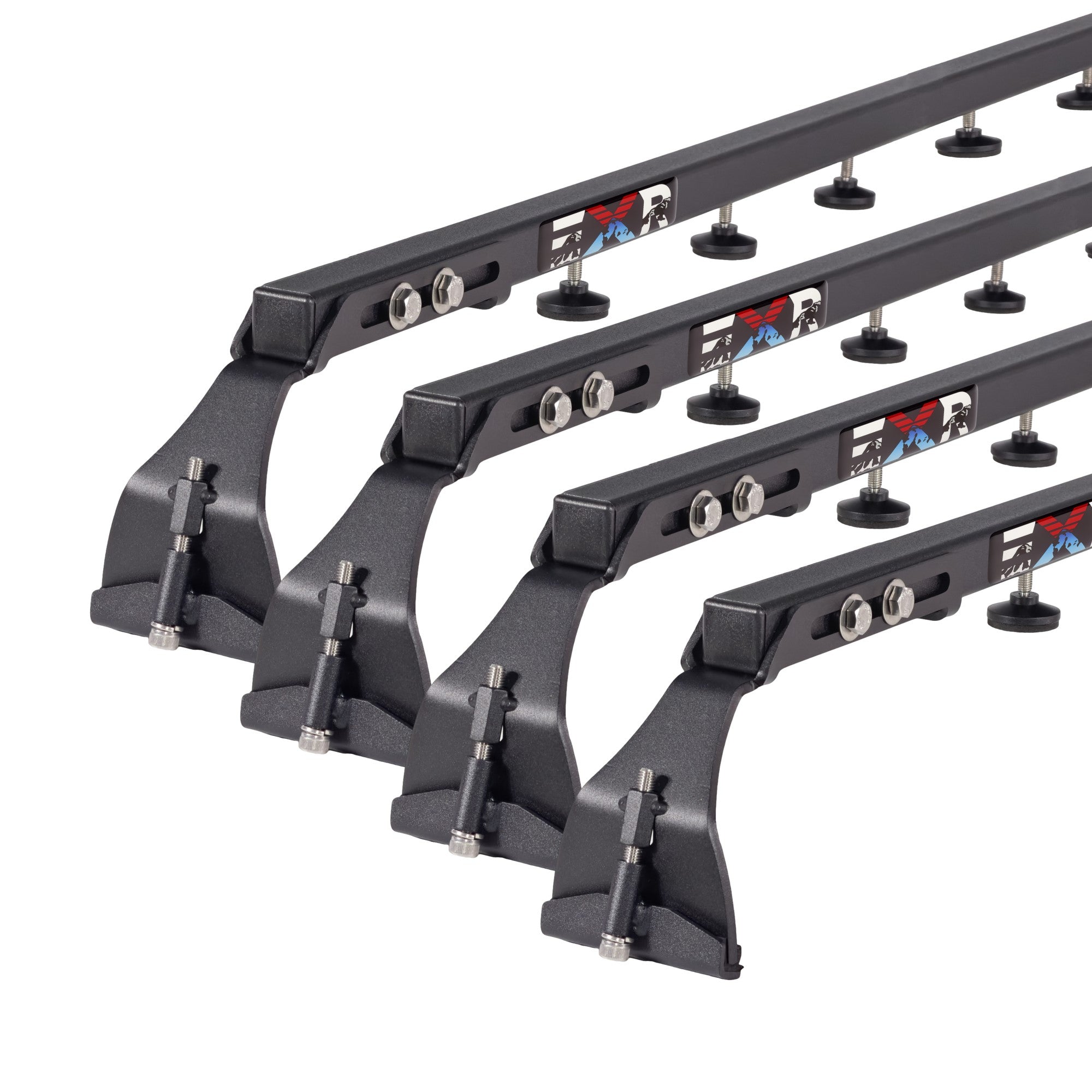 EXR OVERLANDER ROOF RACK, 4 Heavy Duty 51" xBars for TENTs, NO DRILLING, fits Jeep Wrangler JLU 4Dr (EXR9801)