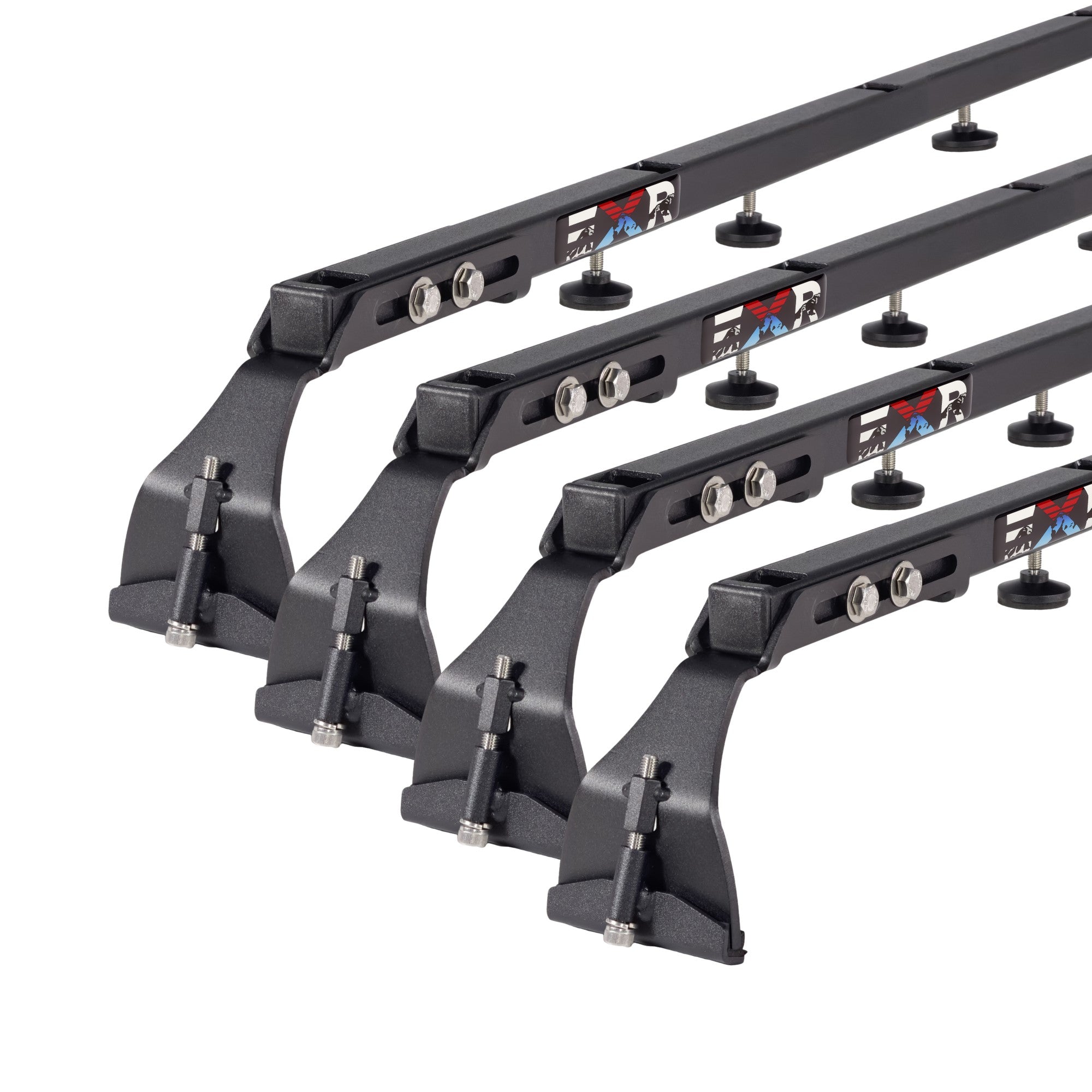 EXR OVERLANDER ROOF RACK, 4 Heavy Duty 51" xBars for TENTs, NO DRILLING, fits Jeep Wrangler JLU 4Dr (EXR9801)