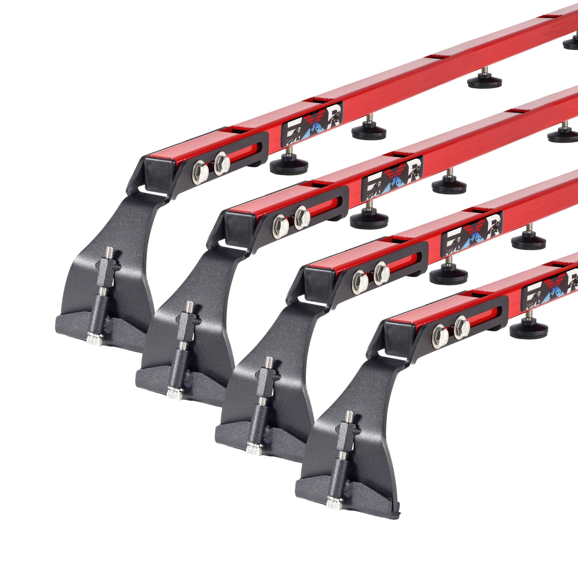 EXR OVERLANDER ROOF RACK, 4 Heavy Duty 51" xBars for TENTs, NO DRILLING, fits Jeep Wrangler JLU 4Dr (EXR9801)